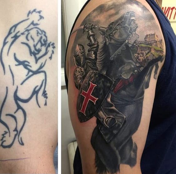Arm Knight Mens Tattoo Cover Up