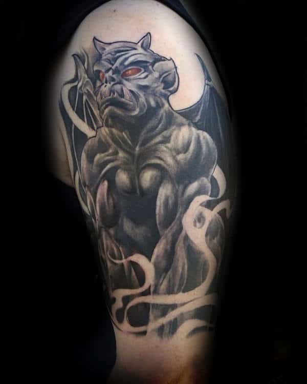 Arm Male Gargoyle Tattoo Design Ideas