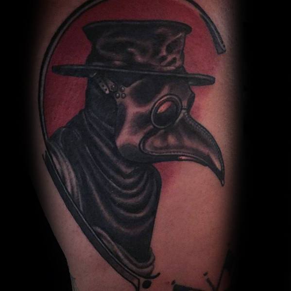 Arm Mens Tattoo Ideas With Plague Doctor Design
