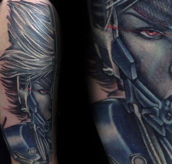 Arm Metal Gear Tattoo Designs For Guys