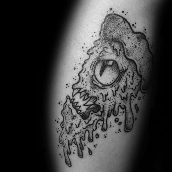 Arm Monster Pizza Tattoo Ideas For Males