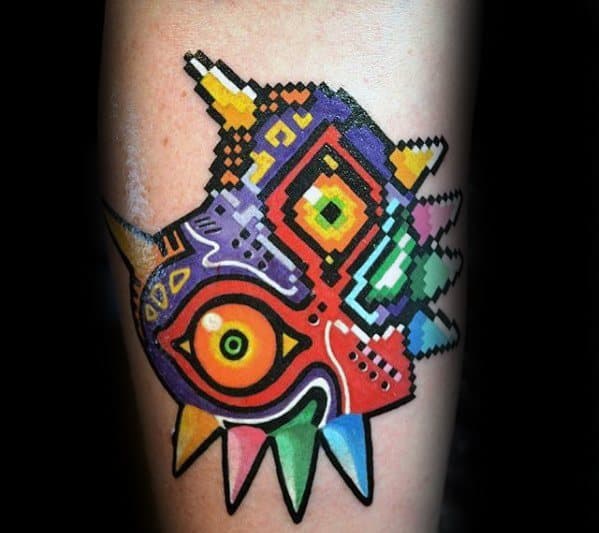 Arm Pixel Guys Tattoo Ideas Majoras Mask Designs