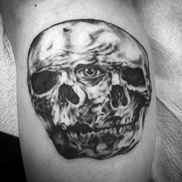 Arm Skulls Morph Tattoo Ideas On Guys