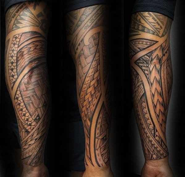 Arm Sleeve Guys Polynesian Tribal Tattoo Ideas