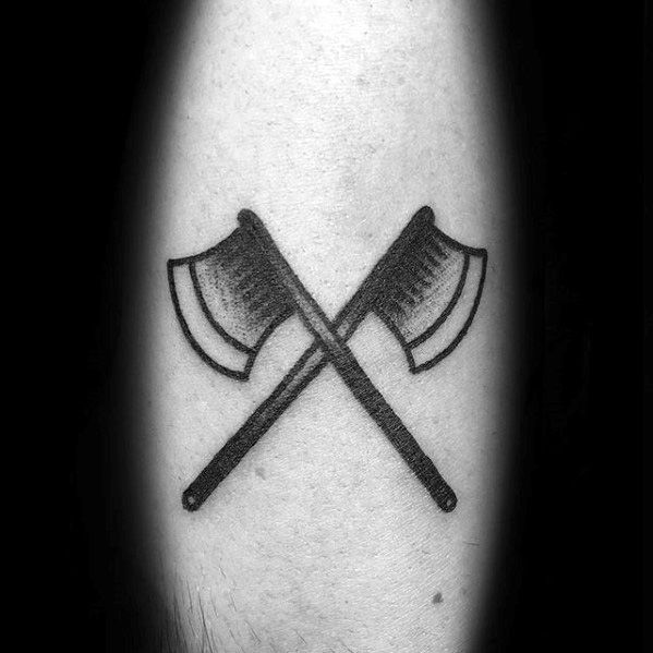 Arm Traditional Axe Tattoo Ideas For Males