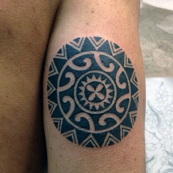 Arm Tribal Circle Male Tattoos