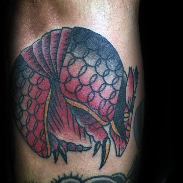 Armadillo Mens Tattoo Designs On Leg