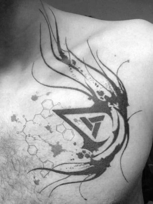 Artistic Guys Assassins Creed Chest Tattoos