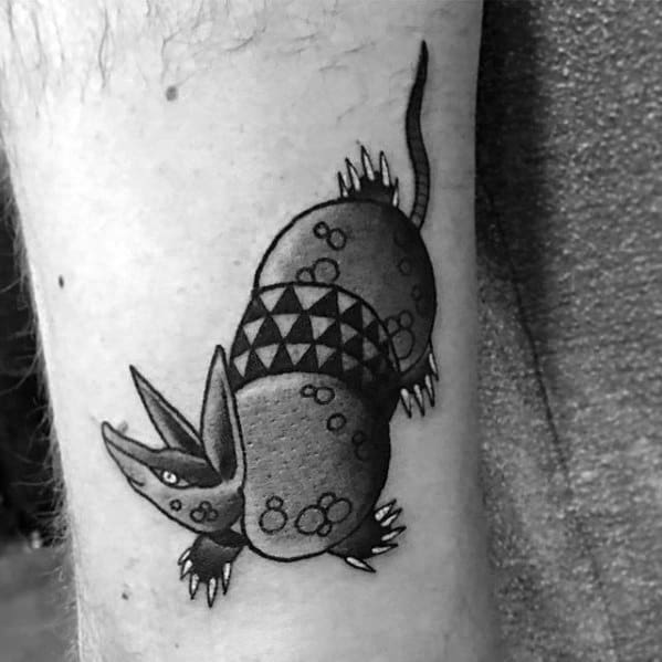 Artistic Male Small Arm Armadillo Tattoo Ideas