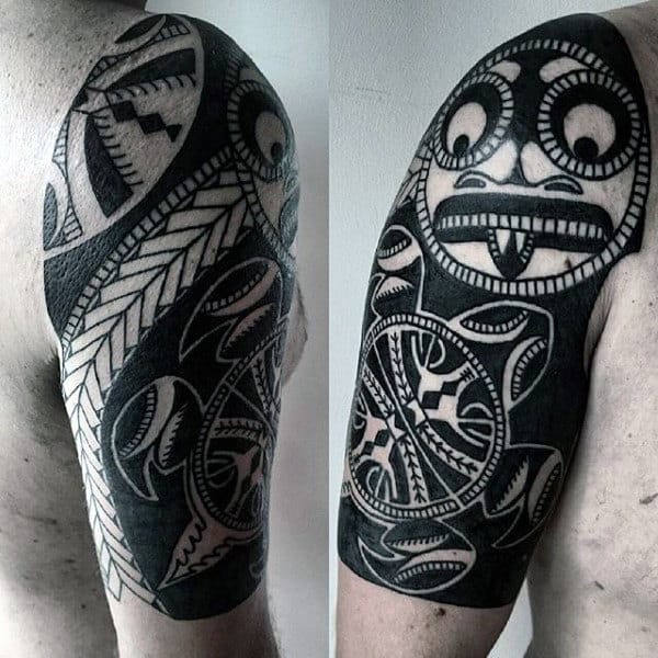 Artistic Mens Half Sleeve Tribal Tattoo Ideas