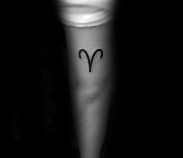 Astrological Sign Aries Small Simple Tattoos For Men On Triceps