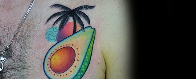 Avocado Tattoo Designs For Men