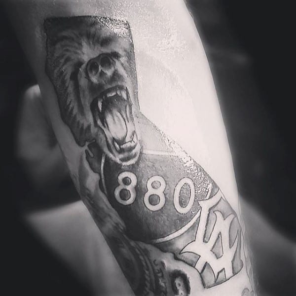 Awesome California Inner Arm Tattoo For Men