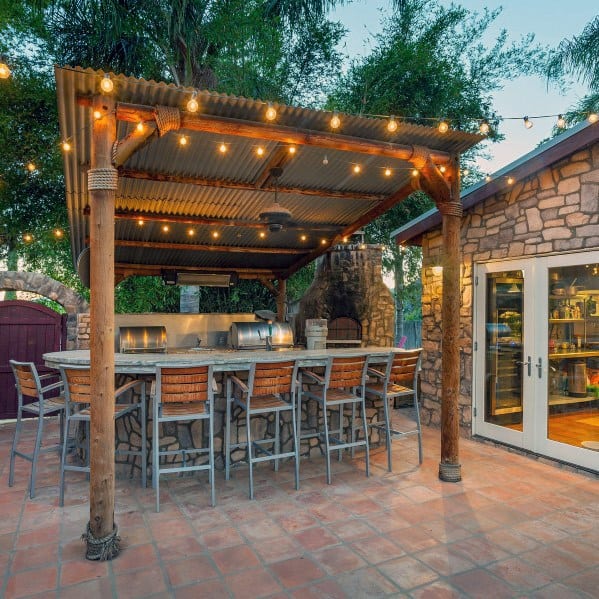 covered patio string lights