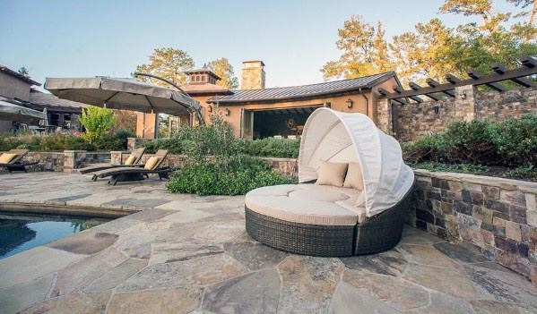 Awesome Flagstone Patio Ideas With Pool