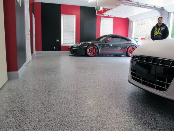 Awesome Grey And Black Garage Floor Coatings