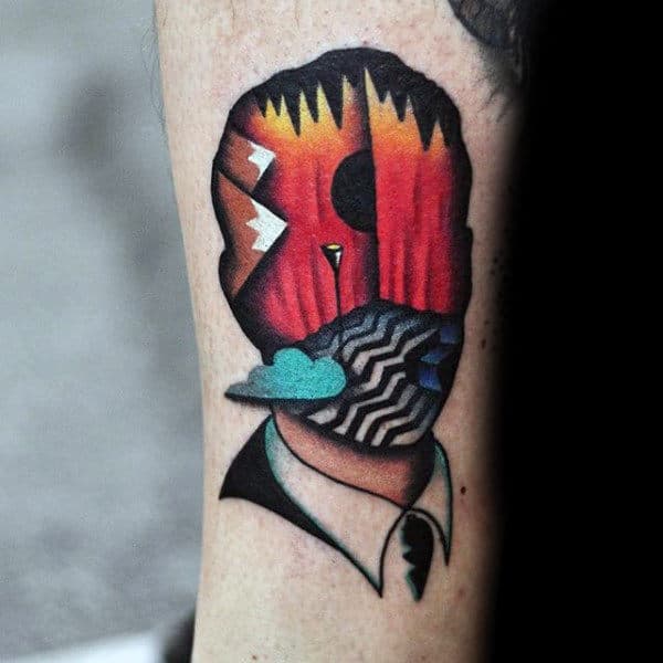 Awesome Guys Twin Peaks Tricep Tattoos