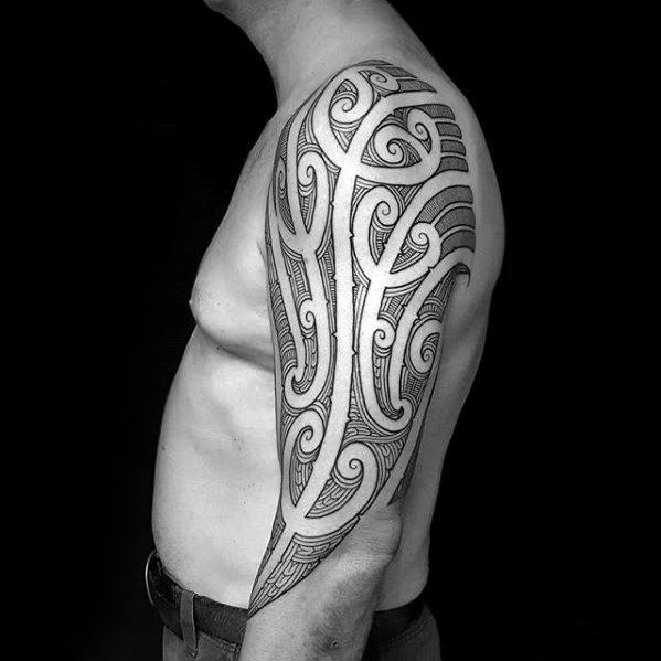 Awesome Half Sleeve Tribal Tattoos Guys