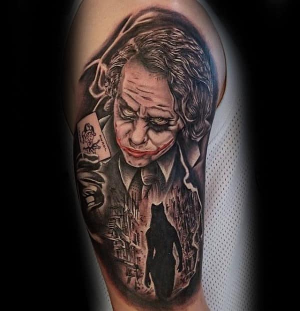 Awesome Joker Half Sleeve Mens Tattoos