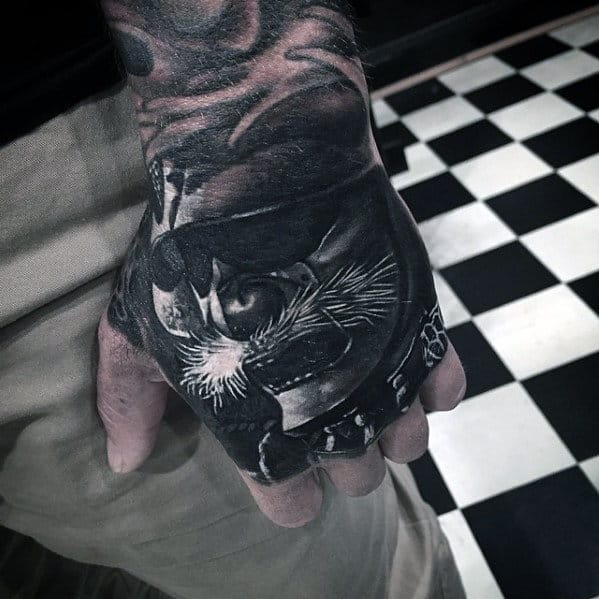 Awesome Mens Badass Hand Tattoo