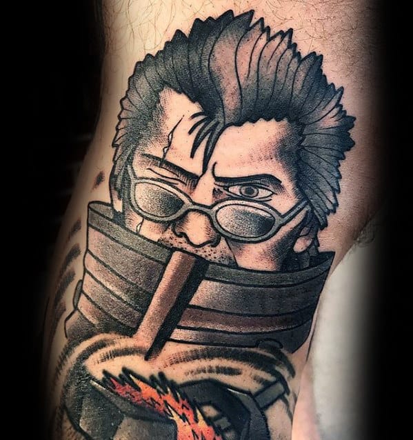 awesome mens final fantasy side of leg tattoos