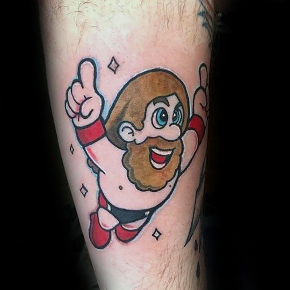 Awesome Old School Forearm Wrestling Tattoos For Men