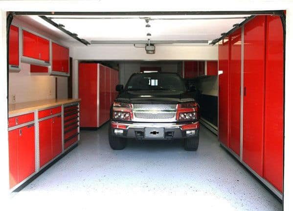 Awesome Red Garage Cabinet Ideas