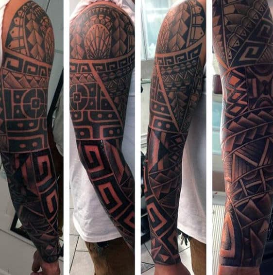 Awesome Sleeves Mens Arm Tribal Tattoo