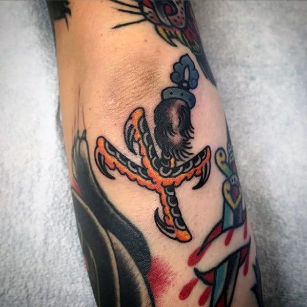 Awesome Talon Tattoos For Men On Leg Calf