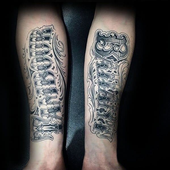 Awesome Typography Tattoos For Men Inner Forearm