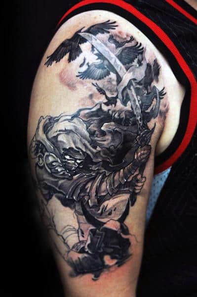 Awesome Warrior Guys Arm Tattoos