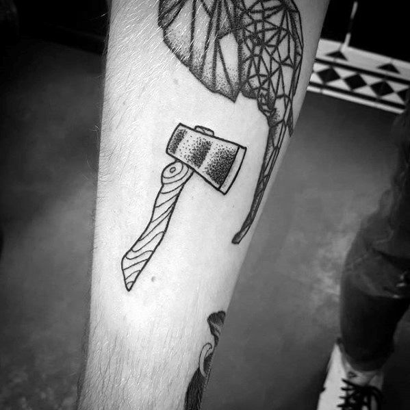 Axe Filler Tattoo Ideas For Gentlemen