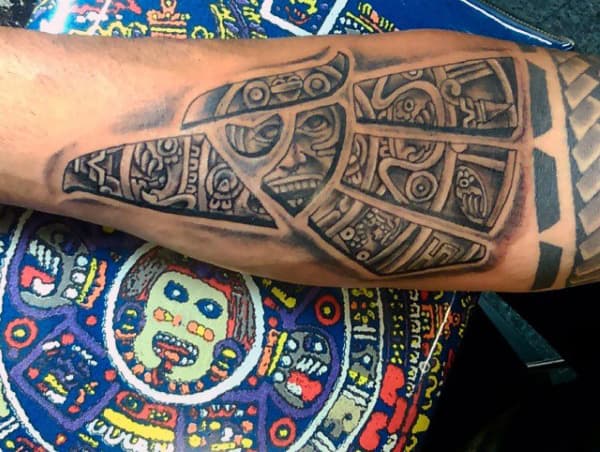 Aztec Bicep Tattoo Men