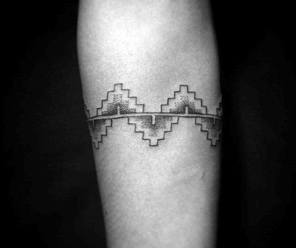 Aztec Black Ink Mens Armband Tattoo Designs