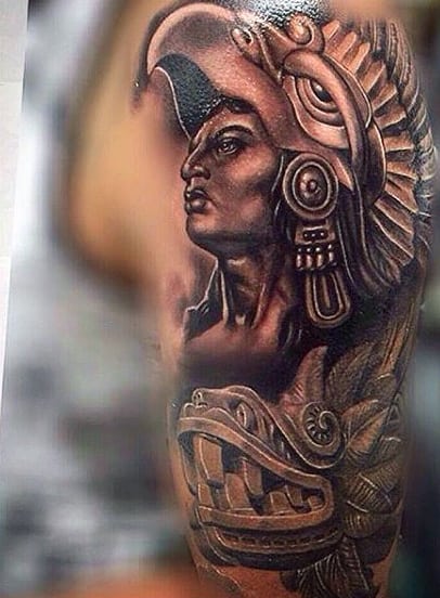 Aztec Sun Tattoos For Men