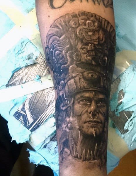 Aztec Tribe Tattoo Mens