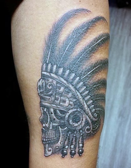 Aztec Warrior Tattoo Designs For Men On Arm