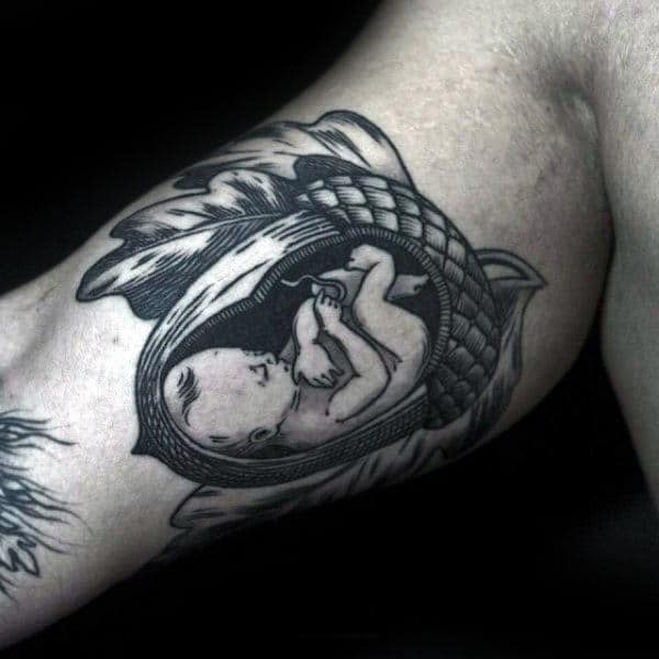 Baby Acorn Mens Inner Arm Tattoos