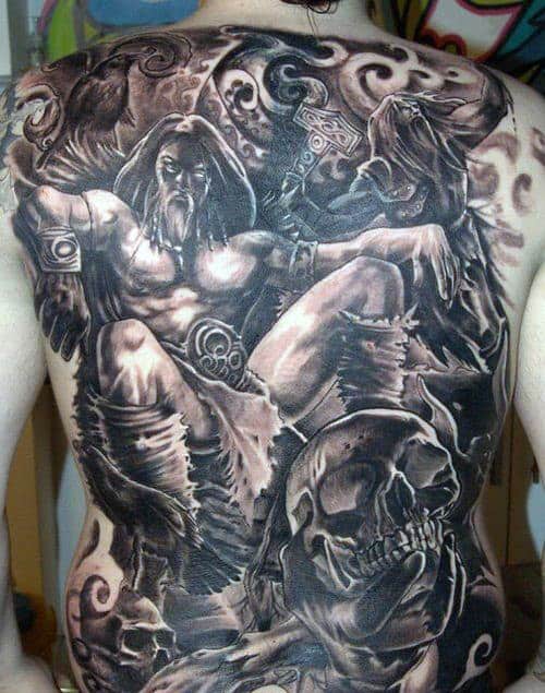 Back Celtic Viking Men's Tattoos