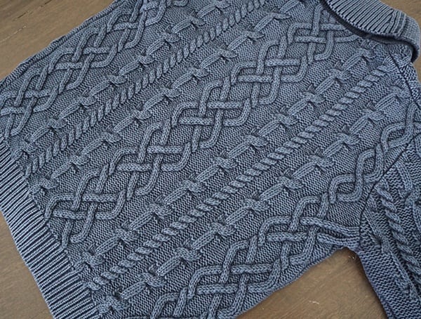 Back Detail Mens Kinross Cashmere Cable Shawl Cardigans