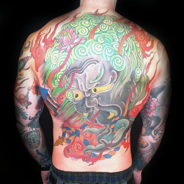 Back Fudo Myoo Guys Tattoo Designs