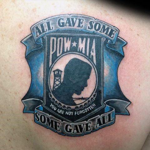 Back Guys Pow Mia Tattoo Designs