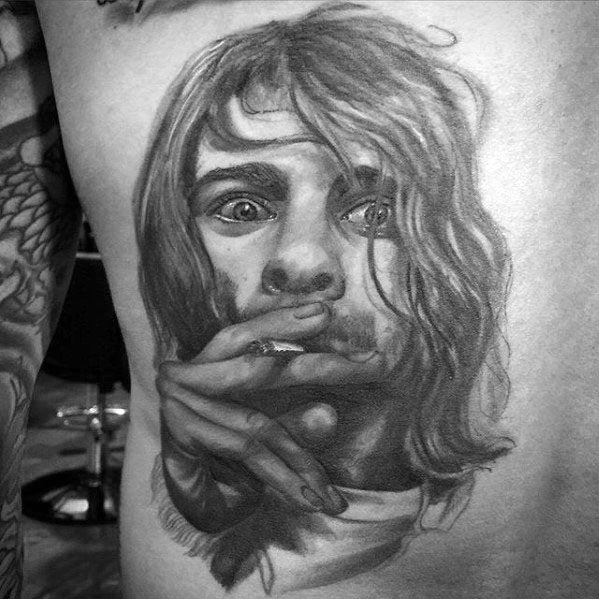 Back Male Nirvana Tattoo Ideas