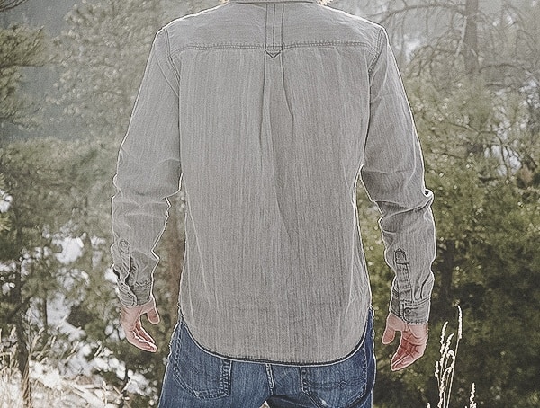 Back Mens Button Down Denim Dakota Grizzly Gray Ryder Shirt Review