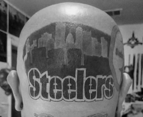 Back Of Head Pittsburgh Steelers Tattoos For Men