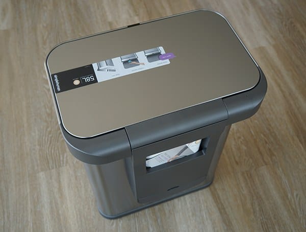 Back Of Simple Human 58 Liter Rectangular Trash Can