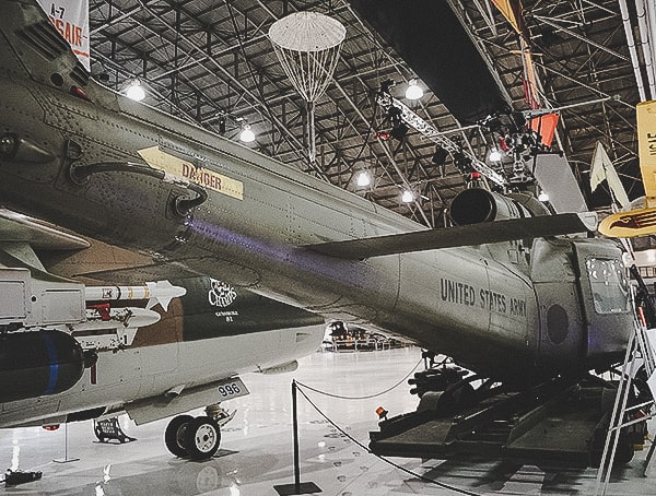 Back Of United States Army Helicopter Wings Over The Rockies Museum