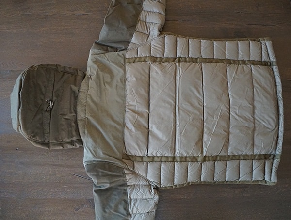 Back Olive Firestorm Down Parka For Men