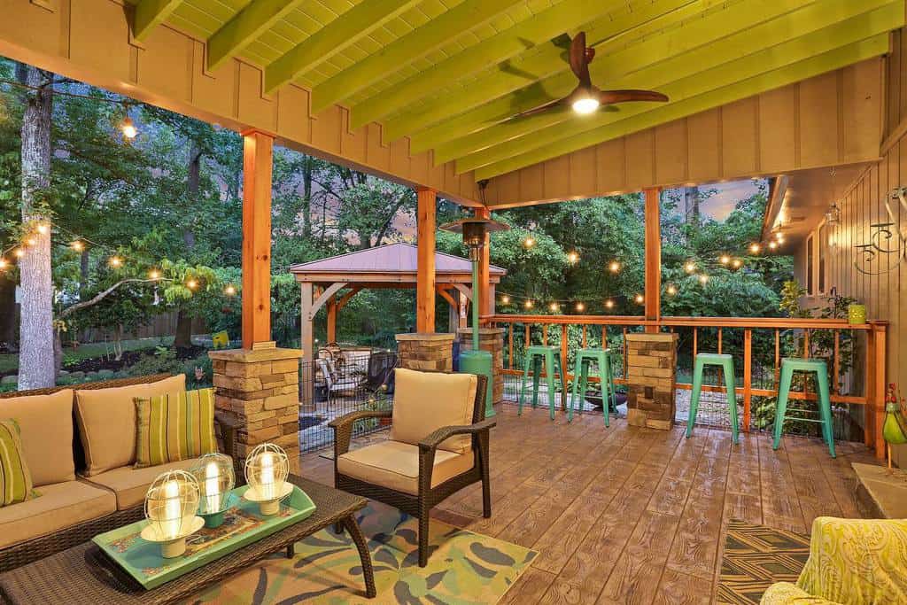 large back porch wood flooring