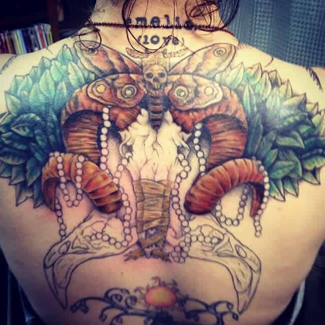 back ram skull tattoo alteredart_ist